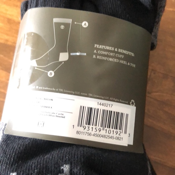 Timberland Men’s Cushioned Crew Socks Cotton Blend 6 Pairs Size 6-12 - Picture 3 of 4